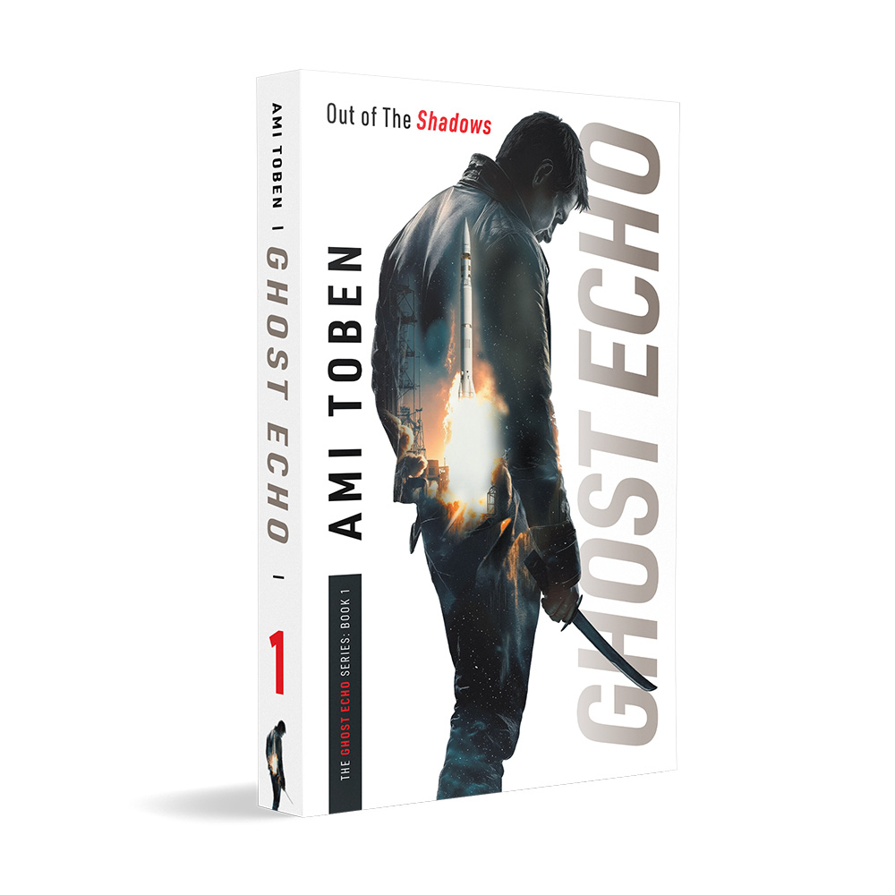 Book cover artwork for 'Ghost Echo', the new thriller novel by author Ami Toben, now available on Amazon. To learn more, visit Amitoben.com