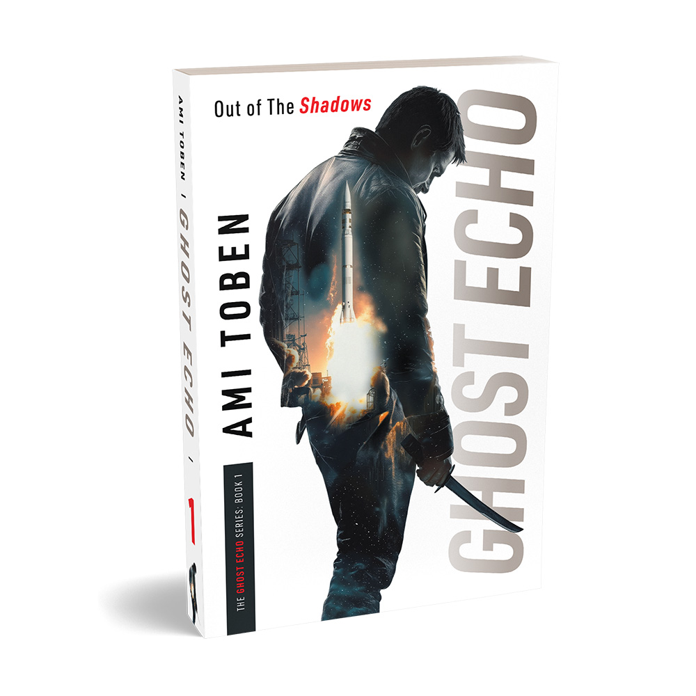 Book cover artwork for 'Ghost Echo', the new thriller novel by author Ami Toben, now available on Amazon. To learn more, visit Amitoben.com